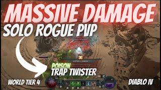 DIABLO 4 - MASSIVE damage - High level Solo rogue PvP [4K]