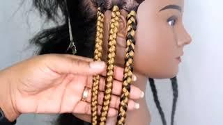 How to TUCK Natural Hair in Box Braids | 5 lessons in 1