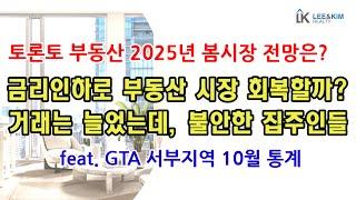 금리인하가 몰고온 변화로 반등하는 토론토 부동산,  회복세로 이어 질까?/  2025년 봄시장 전망은?  Feat.캐나다 옥빌, 벌링턴, 미시사가, 밀튼 지역 분석