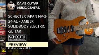 Schecter Japan NV-3-24-AL – Amber Solidbody Electric Guitar