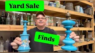 Antiquing at garage sales estate sales yard sales Shop with me for Antiques & Vintage Vlog