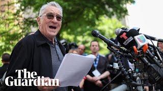 Robert De Niro calls Donald Trump 'a clown' outside hush-money trial