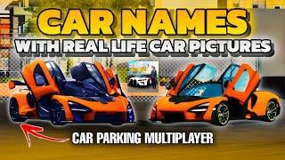 Car Names with Real-Life Pictures in Car Parking Multiplayer 1 (CPM 1) | CPM 1 Update 4.8.24.4