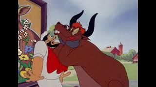 Bluto being attacked by a Bull (Popeye the Sailor Man - "For Better or Nurse")