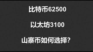 比特币62500，以太坊3100，山寨币暴跌如何选择？#OKX|BTC|ETH|XRP|ARB|SOL|DOGE|ANT|DYDX|ENS|AR|SHIB|ATOM|ROSE行情分享