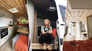 How SHE STAYS SAFE in SOLO FEMALE VAN CONVERSION | Super Secure Self-Build w/ REMOTE SECURITY SYSTEM