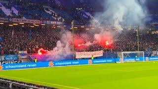 Pyro und Support HSV Fans in Volsksparkstadion | 2.Bundesliga Hamburger SV gegen Schalke 04 2:2