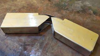 How to bend PROFILE a box bar to 90° TEKNIK BENDING PROFILE 90°HOLLOW 4X8 welder MD Khan