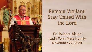 Remain Vigilant: Stay United With the Lord