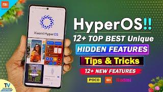 Xiaomi HyperOS TOP New 12+ Unique Hidden Features | HyperOS Tips and Tricks | HyperOS New Features