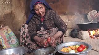 Cooking fried chicken and traditional dishes is a part of the daily   |  Village Life of Afghanistan