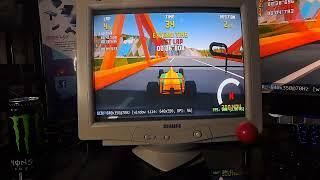 Super Retro GP Demo on VGA CRT!!!  AWESOME - 1st Won Race