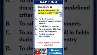 SAP FICO interview questions // SAP FICO certification question and answers #sapfinance #sapfico