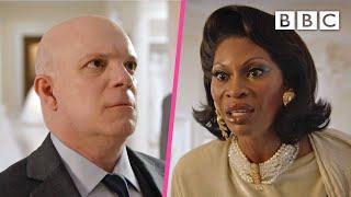 Elektra Abundance reads a transphobic salesman to FILTH  | Pose - BBC