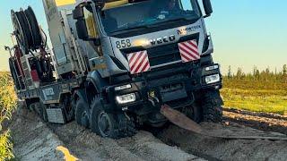 No one expected this from the truck's driver! When mud and off road are the part of the job.