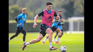 Declan Rice leads Arsenal training for UCL showdown vs PSV | WSS | Arsenal | UCL