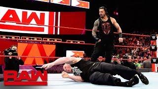 Roman Reigns unleashes on Brock Lesnar before WrestleMania: Raw, April 2, 2018