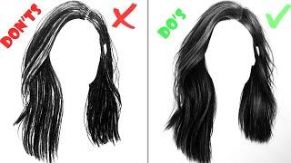 DO's and DON'Ts // How To Draw Hair For BEGINNERS