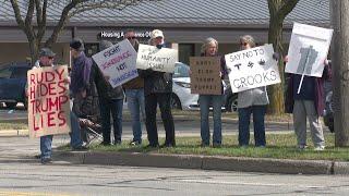 Protesters voice frustrations, call for accountability at ‘Where is Rudy?’ rally