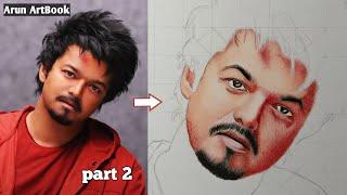 The Goat Tamil Movie Vijay Drawing Easy / Matta  Vijay / Colour pencil Drawing / Arun ArtBook