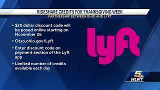 Ohio offering rideshare credits to prevent impaired driving during Thanksgiving