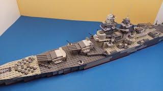 Линкор Ришелье (Battleship Richelieu). Лего корабль.Lego ship. Инструкция сборки. Brick ship.