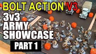 THE BIGGEST BOLT ACTION GAME OF MY LIFE! PART 1 - MARKET GARDEN 3 VS 3 AXIS VS ALLIES! ARMY Showcase