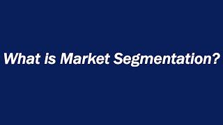 What is Market Segmentation?