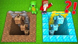 Mikey POOR vs JJ RICH UNDERGROUND STAIRS Survival Battle in Minecraft ! - Maizen