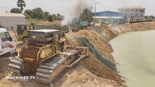 Excellence Full Videos 100% Complete Project Old Dozer KOMATSU D60P Truck Skills Dumping EVER