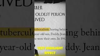 Text Highlight Effect Tutorial #textanimation #videoediting