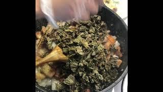 How to make Pork with Dried Taro Leaves(Vawksa leh Dawl  rep bai)