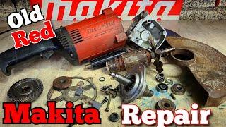 Old school odd ball Red Makita Grinder repair. Makita 9609B repair and restoration.