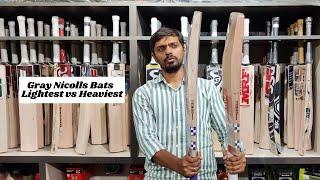 Gray Nicolls Lightest Bat vs Heaviest Bat Comparison GN6 GEM vs GN6 Classic Big Edge - crickstore