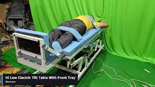 Showcasing the Hi-Low Electric Tilt Table by MoreCare |Advanced Medical Equipment for Rehabilitation