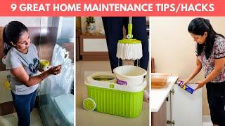 9 Great Home Maintenance & Cleaning Tips/Hacks - Amazing Home Cleaning Hacks