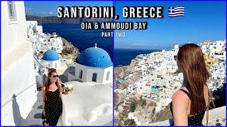 SANTORINI, Greece Vlog!  Day Visit to STUNNING Oia & Ammoudi Bay plus Thira & More Greek Food