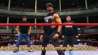 Big Boom AJ, Big Justice, and Anthony Bowens Scissor On AEW Collision