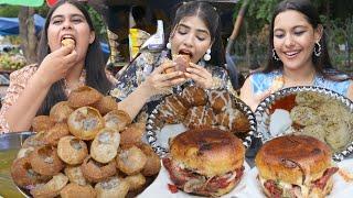 Ghaziabad Street Food Challenge | Golgappa, Spicy Burger, Cheese Burger, Kurkure Momos, Paneer Momos