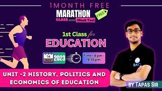 NET SET Marathon | Education Unit 2 History, Politics and Economics of Education | Concept,PYQ & MCQ