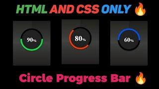 Circle Progress Bar In percentage | Html and CSS Only | Creative design  | @CodeDynamo2456