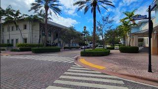 4K Downtown Key Biscayne , Fall Walking Virtual Travel Tour , Miami Florida , November 2024