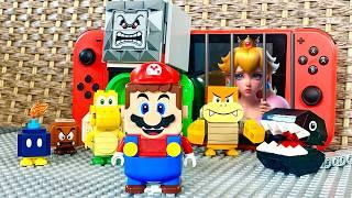 Lego Mario has to defeat them all to save Peach on Nintendo Switch! #legomario