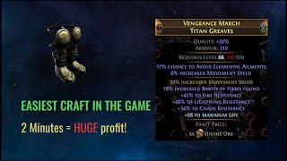 POE 2 Minutes craft boots - 20 Divine profit!