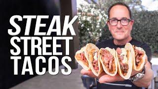 INSANELY EASY YET DELICIOUS STEAK STREET TACOS! | SAM THE COOKING GUY