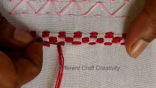 Hand embroidery nakshi kantha border line tutorial,Nakshi kantha tutorial by RZ Nakshi World