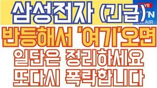 삼성전자 주가전망 - 긴급) 반등해서 '여기'오면 일단은 정리하세요! 또다시 폭락합니다!