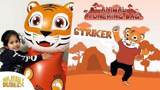 MEET STRIKER THE TIGER! Kids Punching Bag- Inflatable Dudes