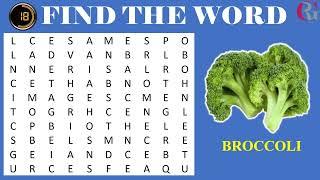 Word Search | Puzzle | Find the Hidden Words | Word Game | find the word - Vegetable Edition #6