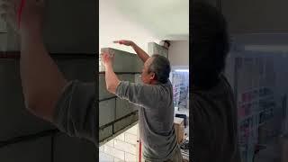 How to use DOVOH laser level for tiling wall -4 #construction #tiling #tools #contractor #renovation